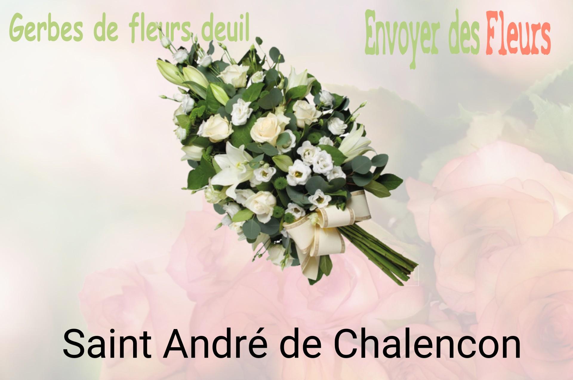 Gerbe de fleurs de deuil livrée à Saint-André-de-Chalencon
